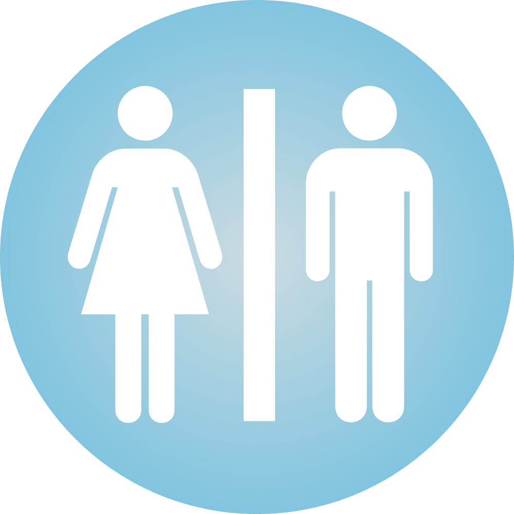 男女別の受付・待合室