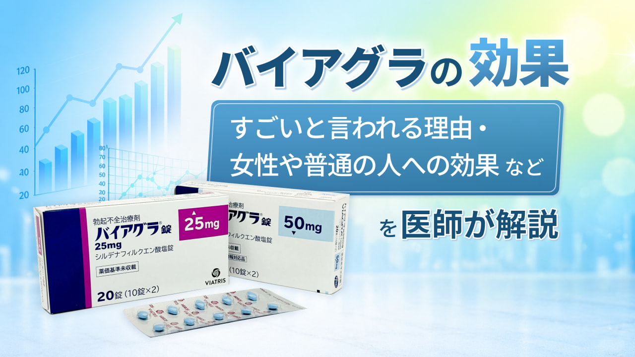 【バイアグラの効果】すごいと言われる理由・女性や普通の人への効果などを医師が解説