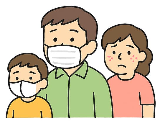 家族や職場で感染者が出た方