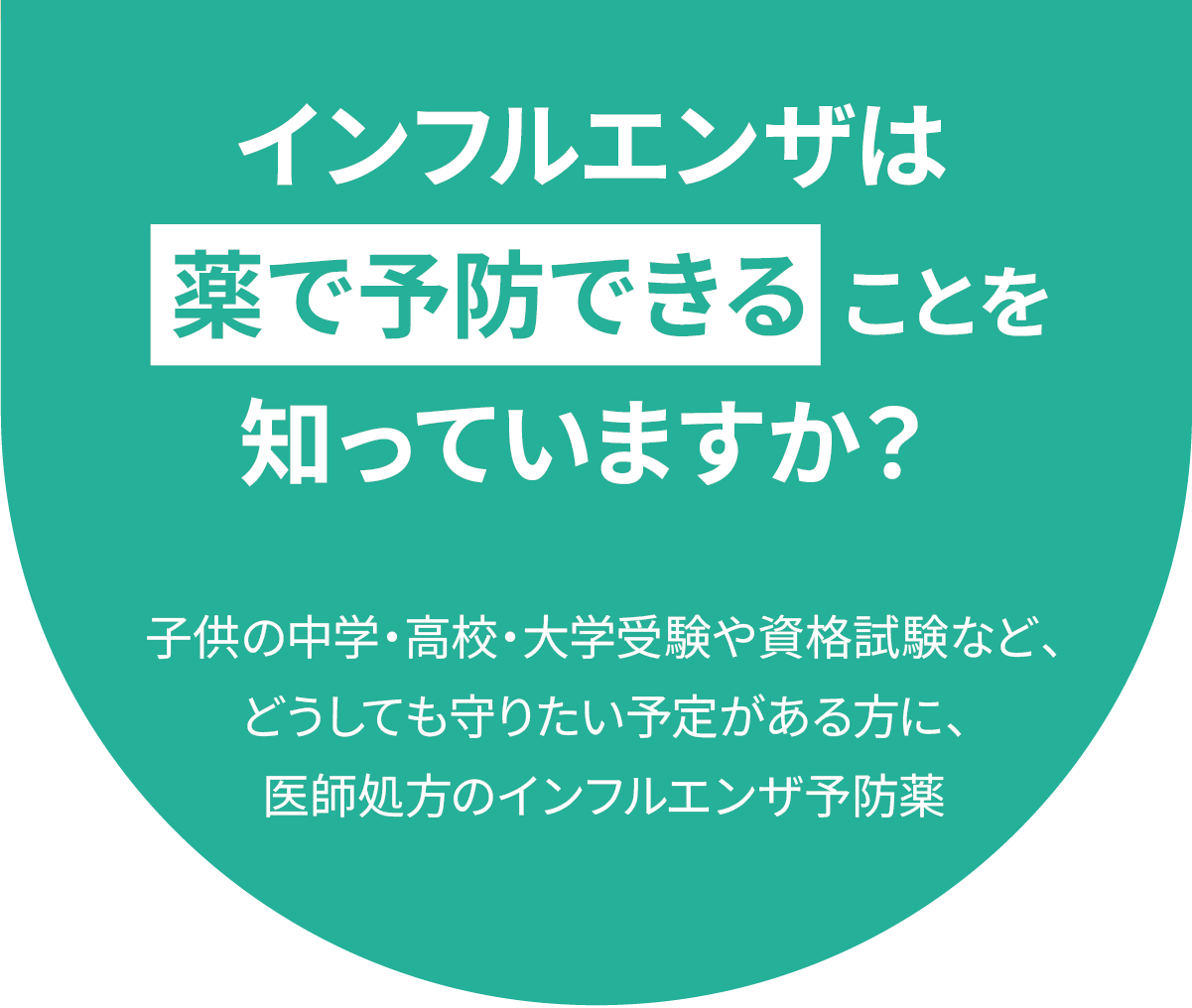 インフルエンザは薬で予防できることを知っていますか？