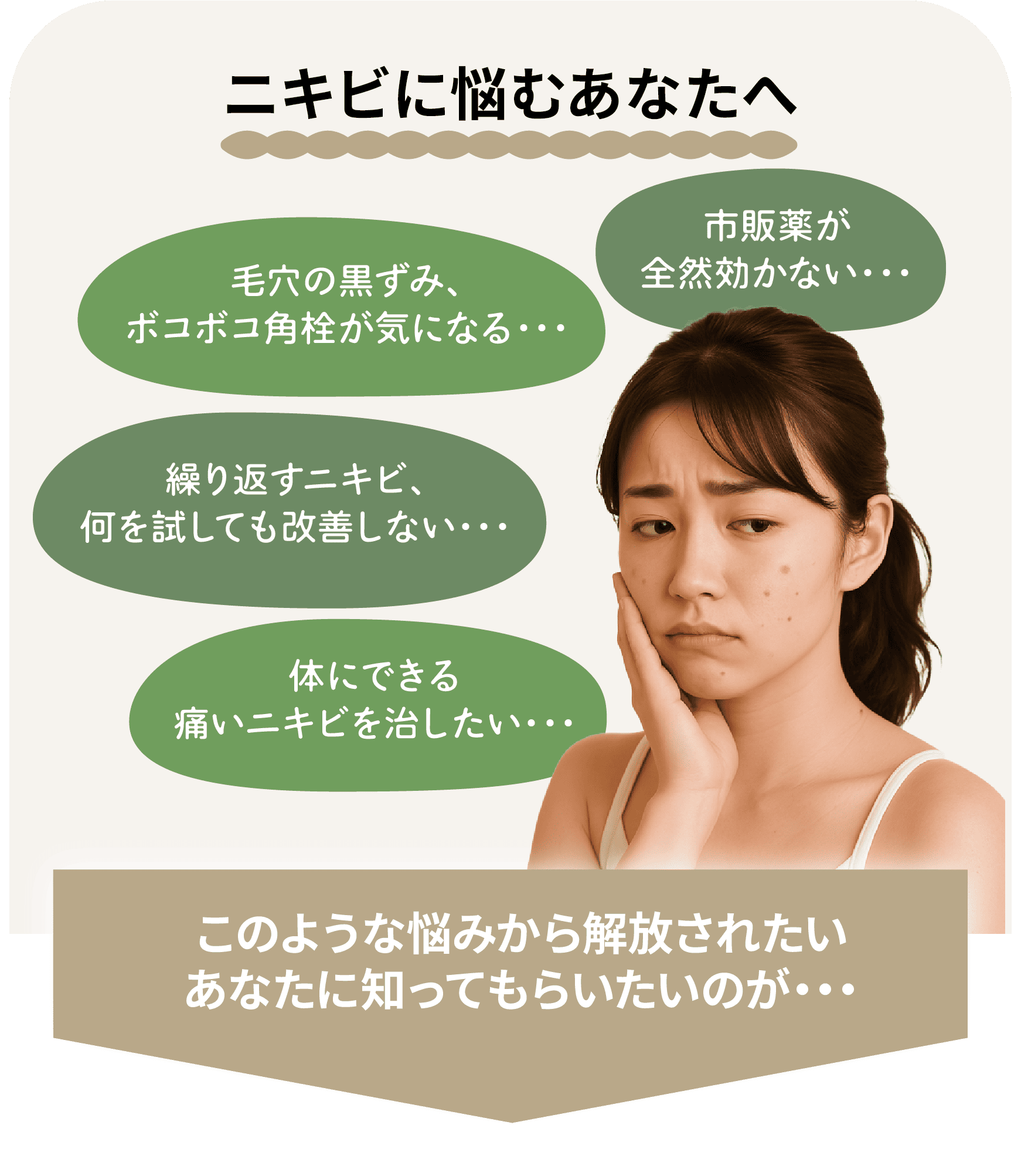 ニキビに悩むあなたへ
